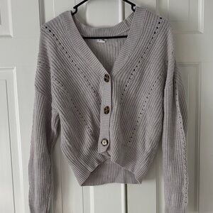 Garage Light Gray Knit Cardigan